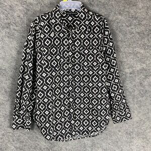 Wendy Williams Long Sleeve Button Up Top Medium‎ Women's Adults Cotton Blend M